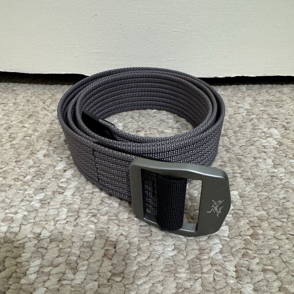 Arc'teryx Gray Webbing Belt with Metal Buckle